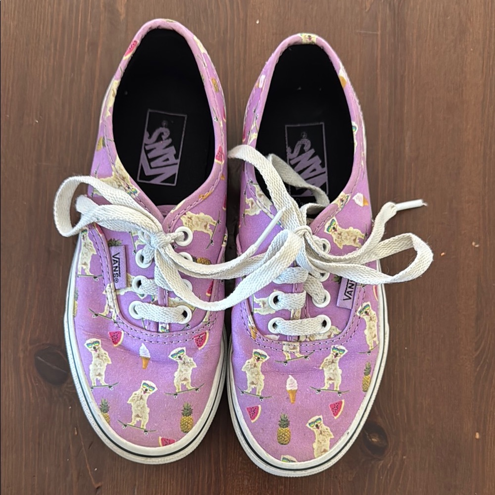 Vans Purple Sneakers with Cartoon Print